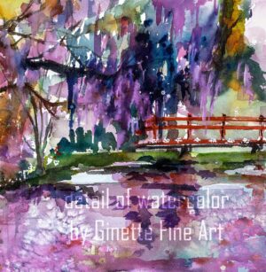 Detail Charleston South Carolina Magnolia Gardens Watercolors Painting