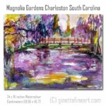 Charleston South Carolina Magnolia Gardens Watercolors Painting