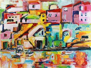 Procida Island Painting Italy