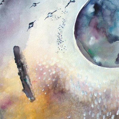 new beginning day one Detail of watercolor painting