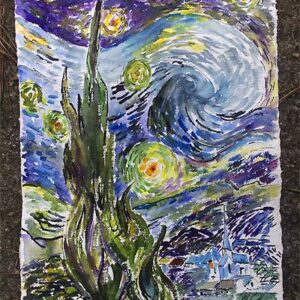 Watercolor after Starry Night