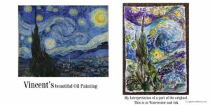 side by side Starry Night