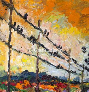 Autumn Road Landscape Oil Painting