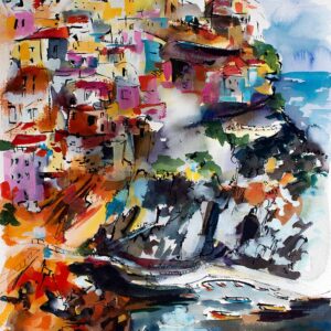 Manarola Italy Cinque Terre Paintings