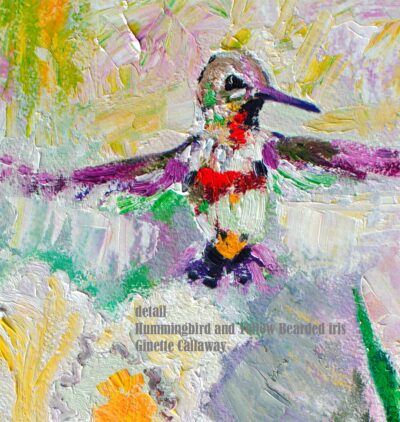 Hummingbird Palette Knife Oil Painting 2