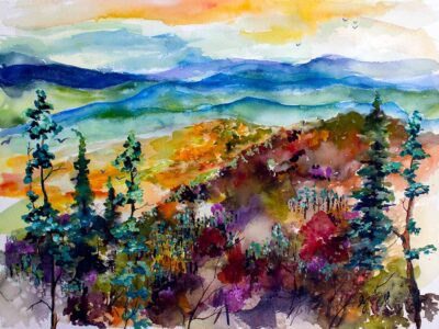 Blue Ridge Mountains Autumn Impressionism