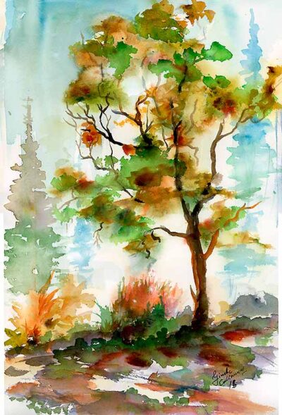 Commission Tree Paintings SOLD Autumn Trees # 3 RESERVED for LISA
