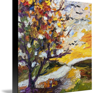 Autumn Sunset Impressionism Oil Painting