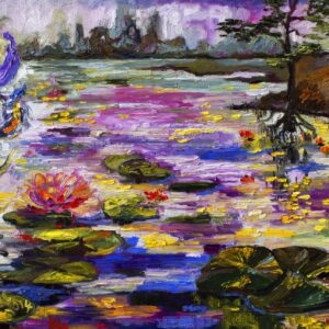 Garden Pond Oil Painting Ginette Fine Art