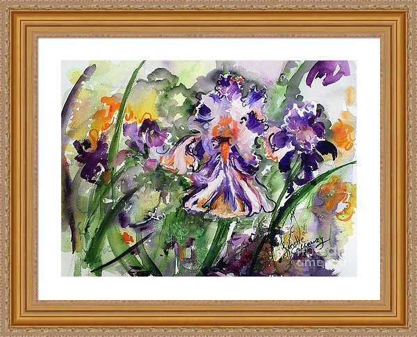 Bearded Irises Watercolor Paintings - Image 3