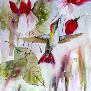 Hummingbird Song 2 Watercolor Paintings