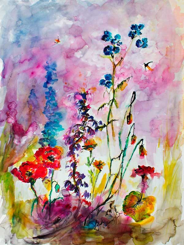 Wildflowers Watercolors Flora Art