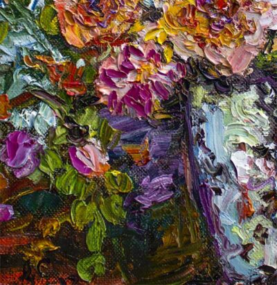Heirloom Roses The Impressionists Oil Painting detail
