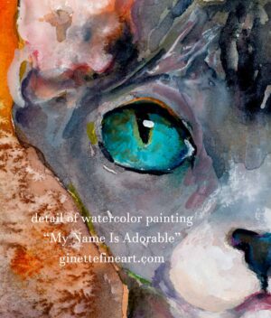 Sphynx Cat Portrait detail