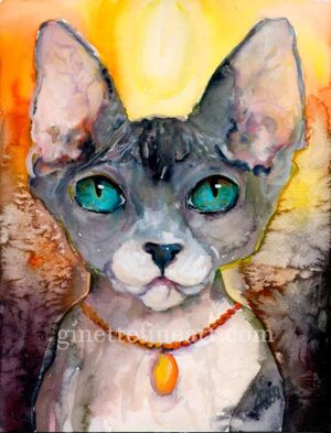 Sphynx Cat Portrait large 7