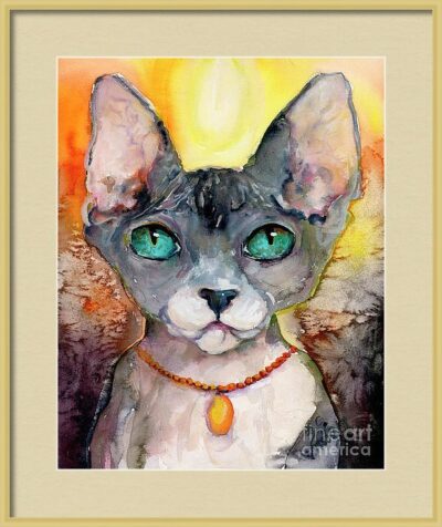 watercolor cat painting 1