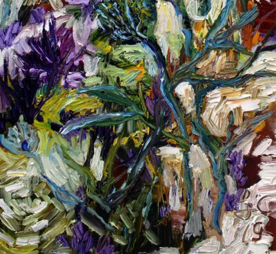 Detail of Late Summer thistle oil Painting