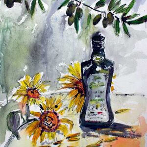 Olive Oil Sunflowers Tuscan Life