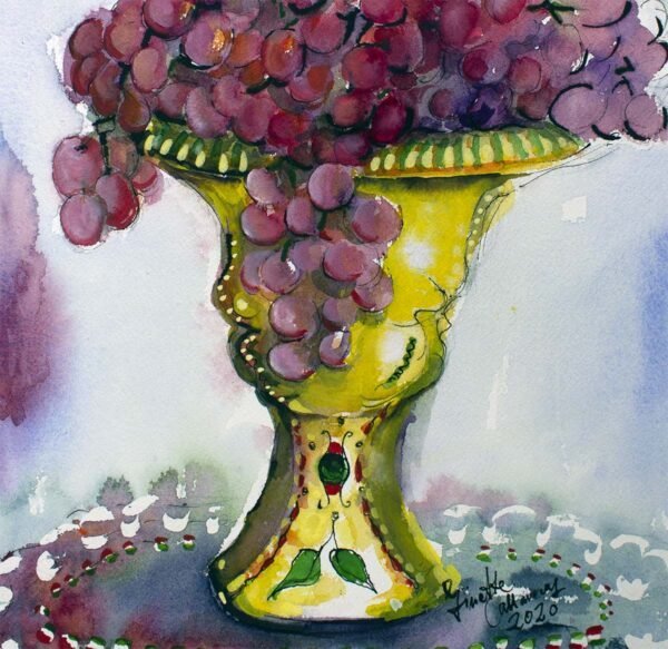 Tuscan Grapes Painting Alexa 2 - Image 2