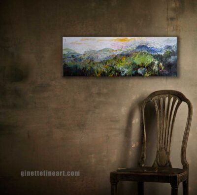 Wall Display Blue Ridge Mountains Panorama Oil Painting