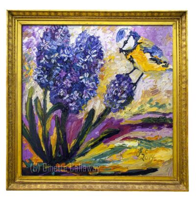 Name your price on original oil painting blue hyacinth