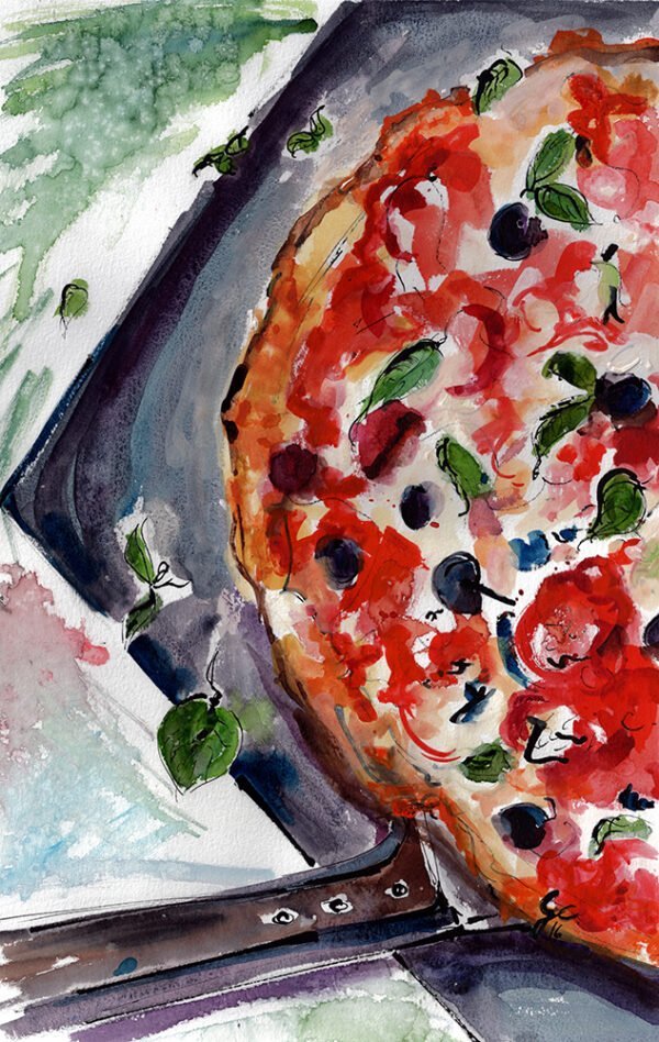 Pizza Pasta Canvas Prints Triptych Food Art (SOLD) - Image 3