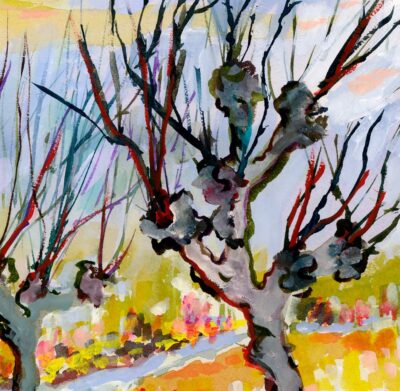 Detail Pollard Trees Original Painting