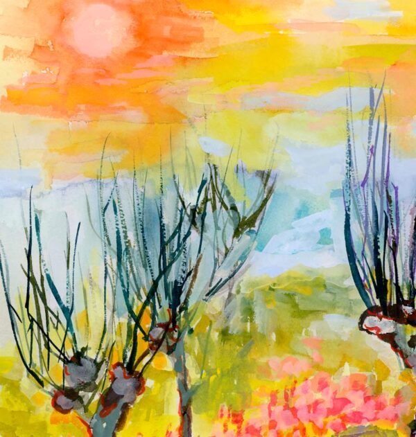 Sunny Day and Pollard Trees SOLD - Image 4