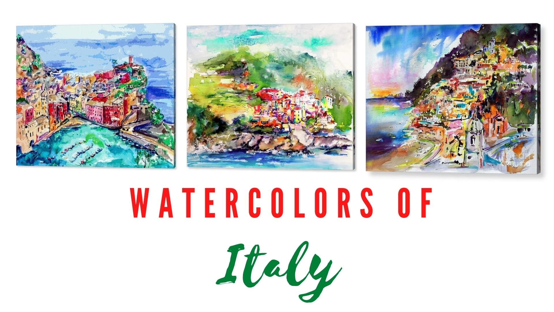 Watercolors of Italy positano