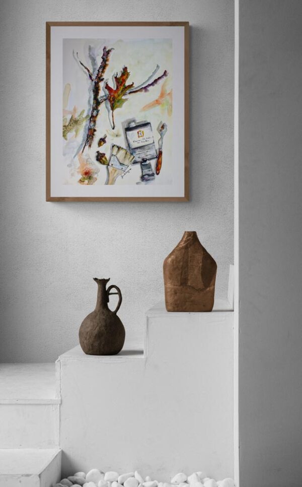 Autumn Still Life Objects from Artist Studio and Nature Wall2