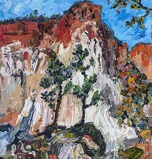 Palette Knife Oil Painting Provence Canyon Georgia