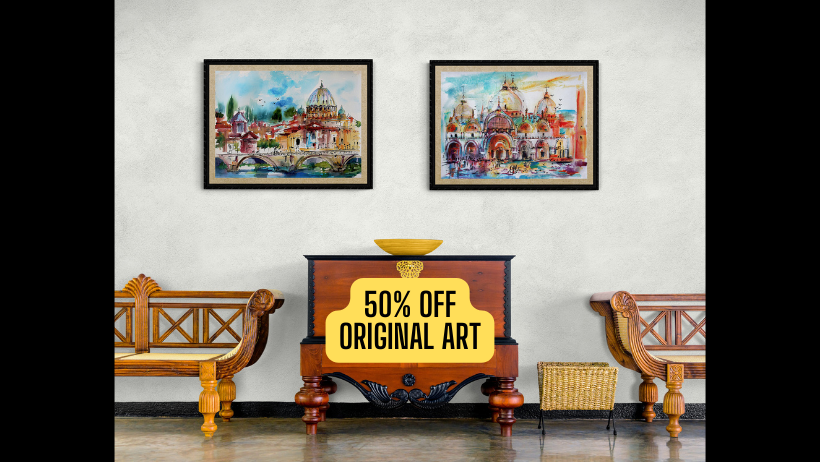 Awesome Venice Italy Artwork now half price off. Don't let it get away.