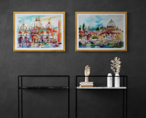 Art Sale 50% off Rome Saint Peter's Basilica San Angelo Bridge wall 3