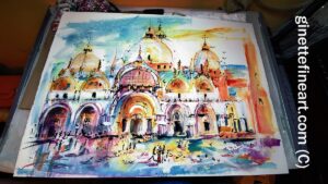 Venice Italy Piazza San Marco Tourist Destination on my art desk