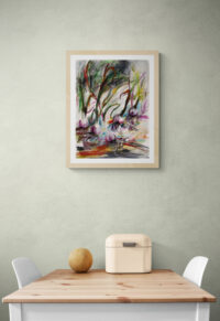 Food Art Purple Garlic Harvest Mixed Media Watercolors and Pastel wall 2