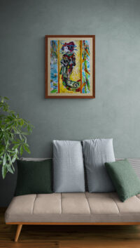 The Courtesan after Van Gogh Watercolor and Ink by Ginette - Image 4