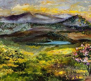 Georgia Mountain Retreat in Spring Panorama Oil Painting