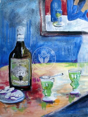 Absinthe Still Life Original Art M