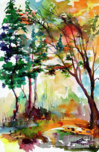 Autumn Trees Watercolors Sales Announcement Shout out to Marietta Georgia
