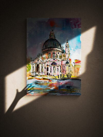 Basilica di Santa Maria Della Salute Watercolor & Ink wall
