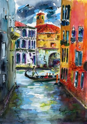 Venice Canals Paintings of Italy Watercolors and Ink