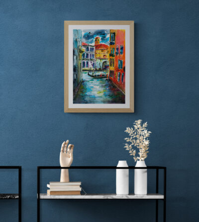 Venice Canals Paintings of Italy Watercolors and Ink wall