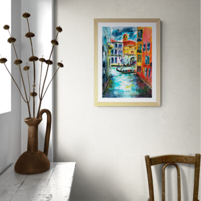 Venice Canals Paintings of Italy Watercolors and Ink wall 2