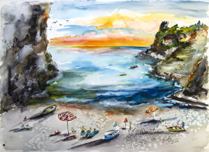 Amalfi Coast THE COVE II Art Commission