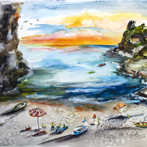 Amalfi Coast THE COVE II Art Commission