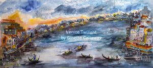 Italy Venice Twilight Grand Canal RESERVED Commission for Lee