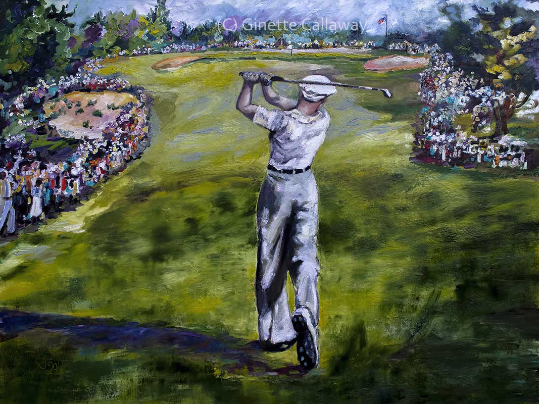Golf Champion Ben Hogan Merion Pennsylvania oil painting