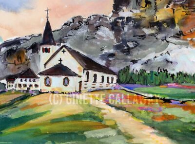 Spring In The Valley Italian Alps Watercolors d2