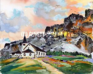 Spring In The Valley Italian Alps Watercolors L