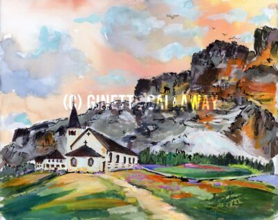 Spring In The Valley Italian Alps Watercolors L